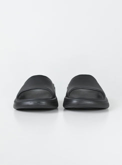 Slides Single upper Moulded footbed Smooth finish