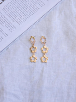 Ivy Fleur Earrings Gold
