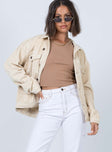 Western Cord Jacket Beige