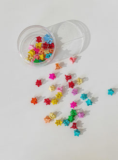 Hair clip pack Princess Polly Exclusive 95% plastic 5% iron Pack of 50 Star shape