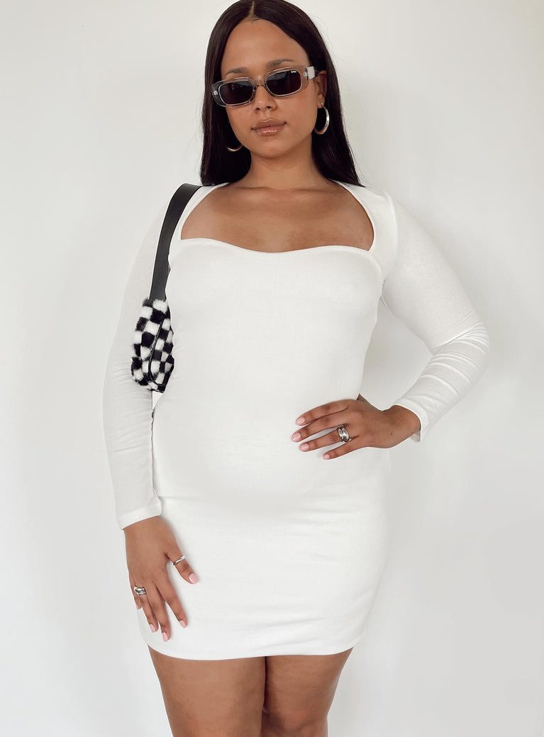 Princess Polly   Nolan Mini Dress White Curve