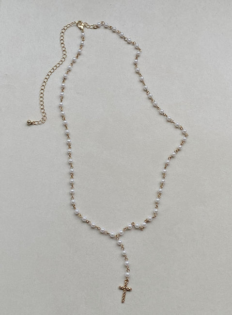 Chain belt Gold-toned Pearl detail Lobster clasp fastening 