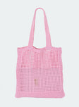 Tote bag Crochet material Fixed shoulder straps