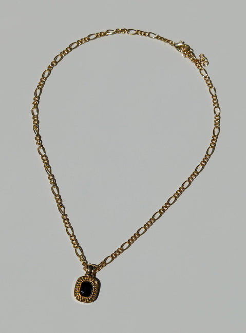 Necklace 40% iron 40% zinc 20% glass Figaro chain  Pendant  Lobster clasp fastening 