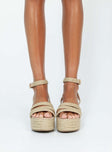 Tavo Espadrille Platform Sandals Natural