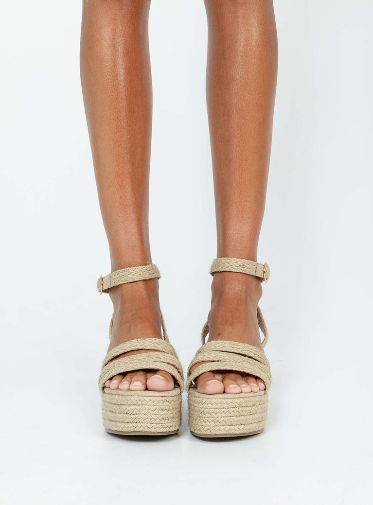 Tavo Espadrille Platform Sandals Natural