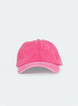 Pink cap Distressed look Adjustable back strap 