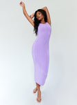 front view of model wearing Princess Polly Everlast Midi Dress Lilac 