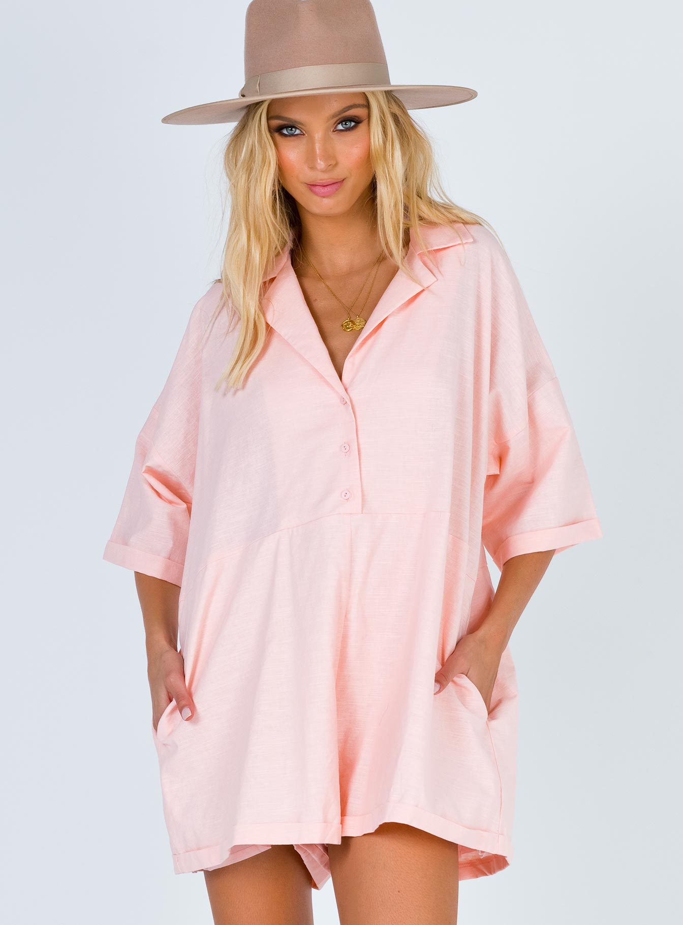 Sinclair Romper Pink