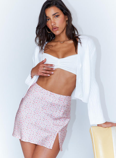   front view of model wearing Princess Polly Edge Of Paradise Mini Skirt 