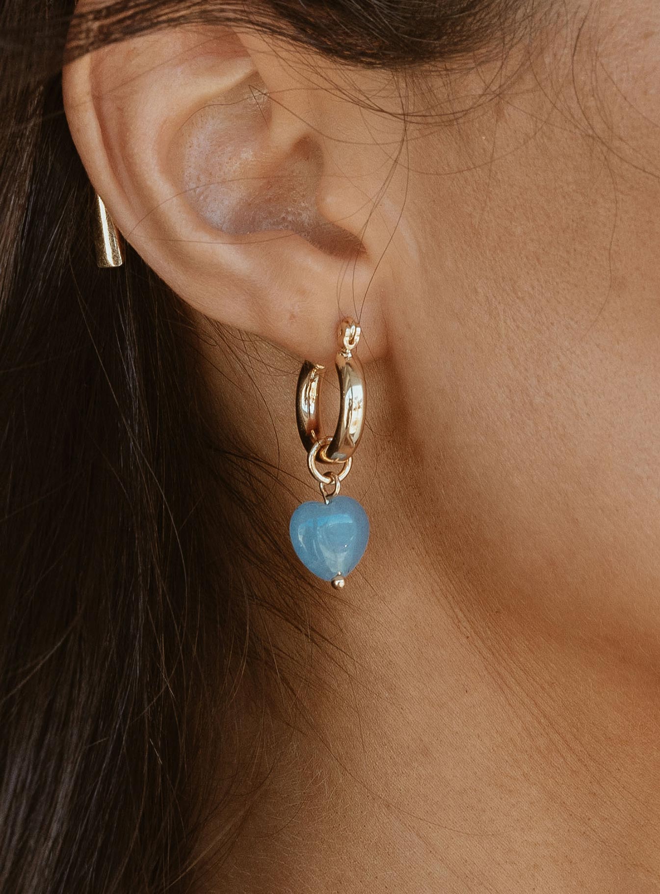 Breaking Hearts Earrings Blue