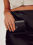 Peta & Jain Maddox Wallet Black Croc