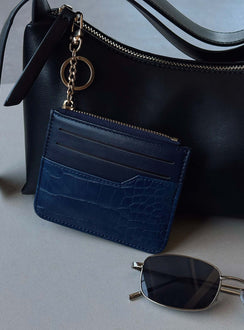 Wallet Faux croc leather Gold-toned hardware Zip fastening  Card slip on sides