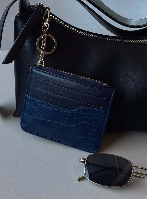 Wallet Faux croc leather Gold-toned hardware Zip fastening  Card slip on sides