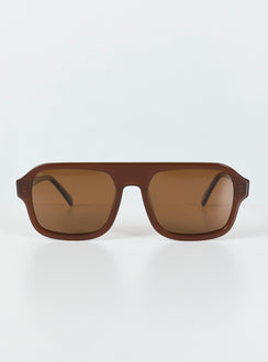 Sunglasses Plastic frame Moulded nose bridge Blue tinted lenses