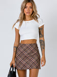 product Darwin Mini Skirt Brown multi Princess Polly  Mini Skirts 