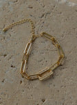 Bracelet Gold-toned  Diamante detail 