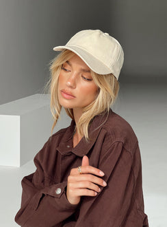 Cream cap Adjustable strap at back