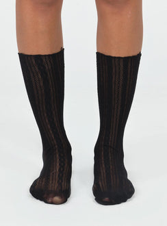 High ankle socks Lace design Sheer Frill detail Hand wash only