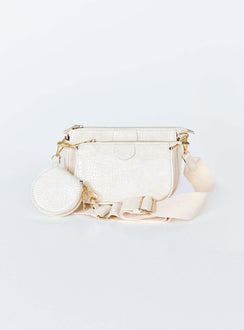 Harvey Croc Multi Pocket Bag White