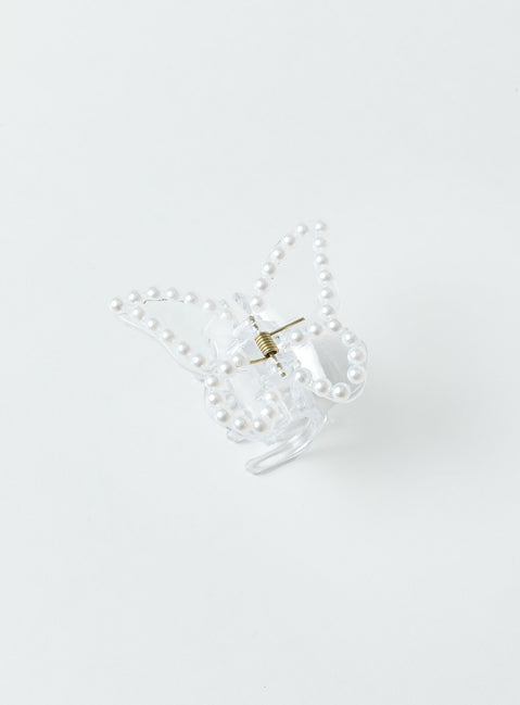 Aggie Hair Clip Pearl