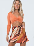 Desert Storm Mini Skirt Orange