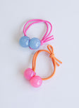 Hair ties Bauble detail Pack of two