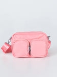 Crossbody bag  Princess Polly Exclusive   60% recycled nylon 40% nylon Nylon material Two external pockets  Zip fastening  Crossbody strap 