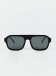 Sunglasses Plastic frame Moulded nose bridge Blue tinted lenses