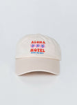 Aloha Hotel Dad Cap Cream