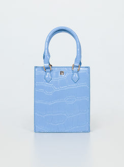 Handbag 100% PU Faux leather material  Croc print  Twin handles  Removable & adjustable shoulder strap  Internal card slip  Magnetic button fastening  Flat base