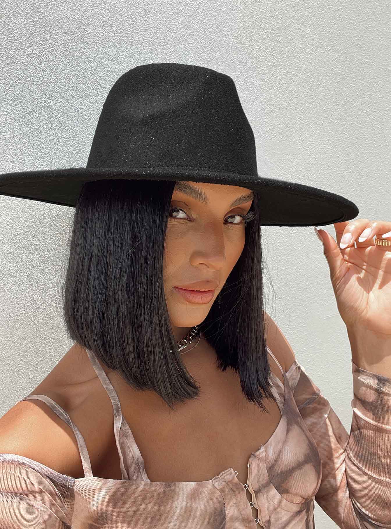 Indiana Fedora Hat Black