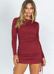 Princess Polly   Military Minds Long Sleeve Mini Dress Plum