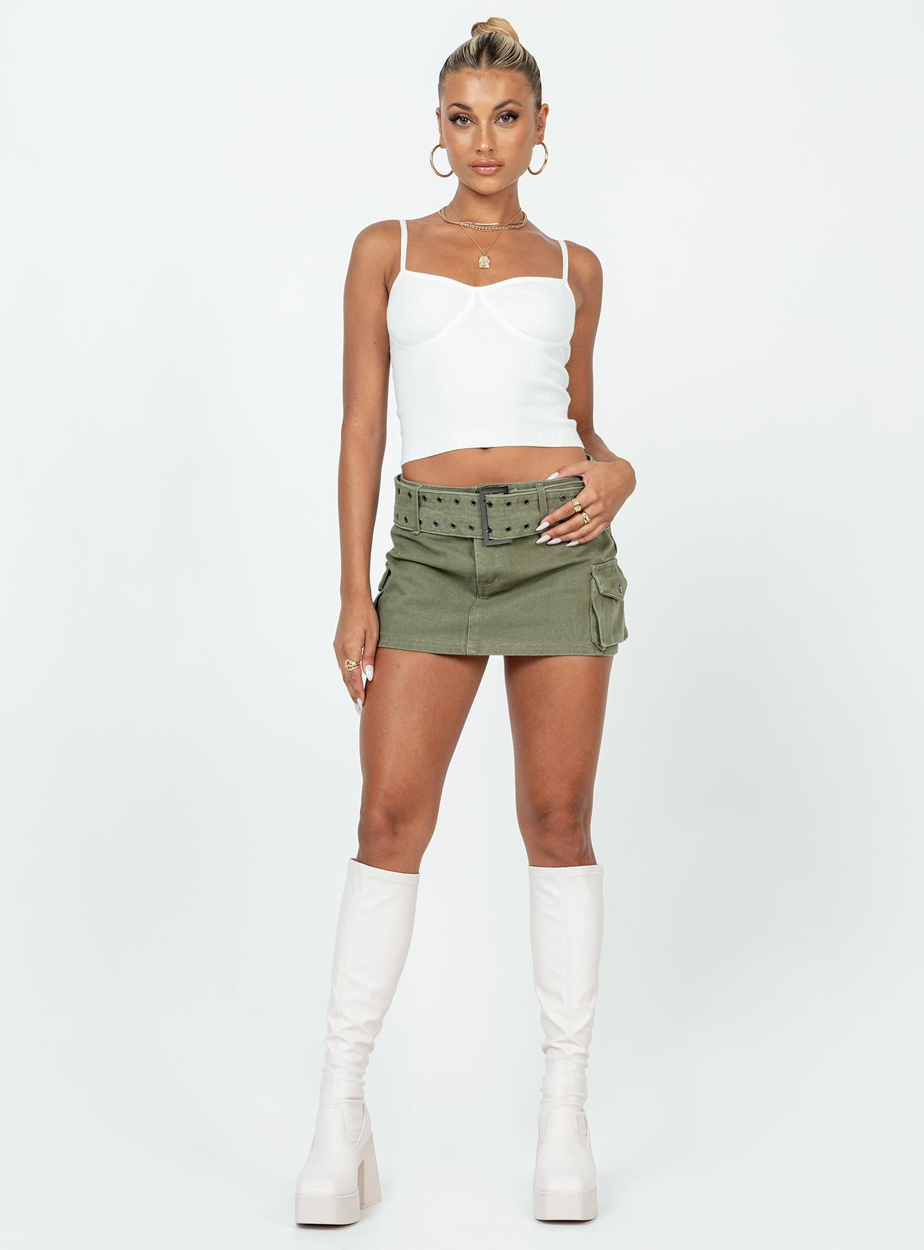 product Princess Polly Sleeveless Square Neck  Shaila Top White