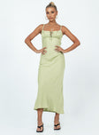 product Princess Polly Asymmetric Neckline  Nicoleta Midi Dress Green