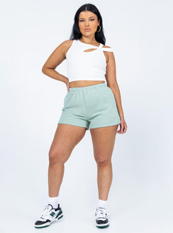 front view of model wearing Princess Polly Santal Top White 