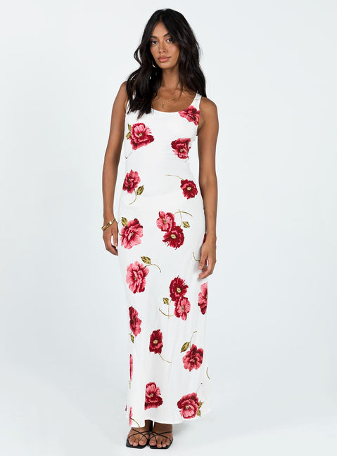 product Princess Polly High Neck  Malina Maxi Dress Red Multi