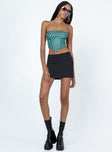 product Princess Polly Sleeveless Square Neck  Bad Gal Mesh Bustier Teal