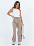 Princess Polly high-rise  Titius Pants Beige Petite