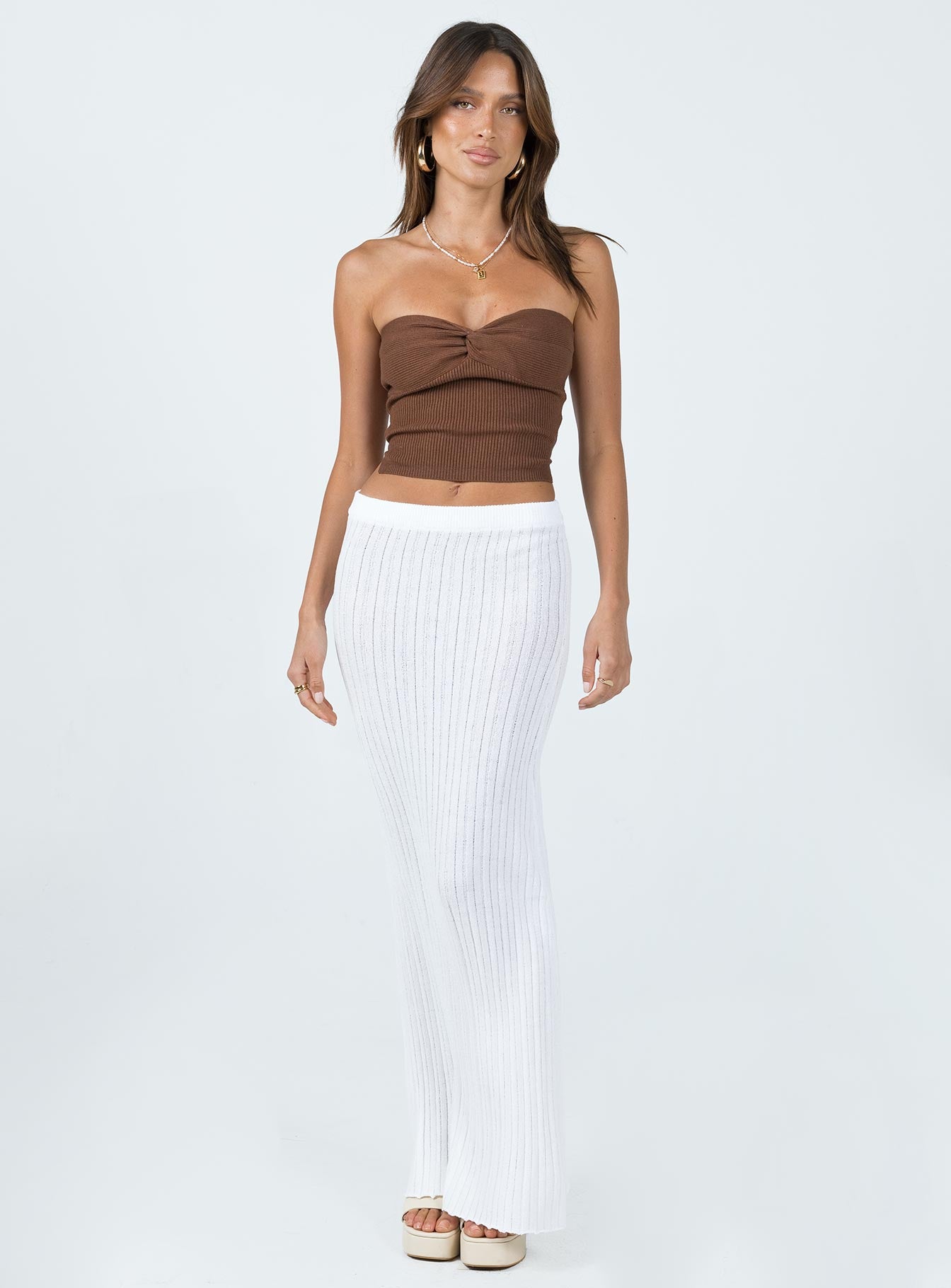 product Princess Polly Sleeveless Sweetheart  Mai Top Brown