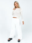 The Adrianna Sweater Cream Princess Polly  Cropped 