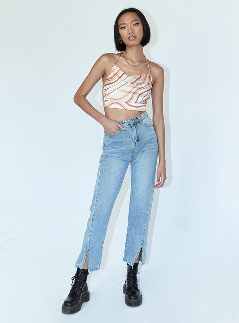 front view of model wearing Princess Polly Shae Top Multi 