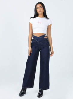 product Princess Polly High Waisted  Chaser V Waist Jeans Indigo