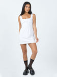 Princess Polly Square Neck  Mindy Mini Dress White