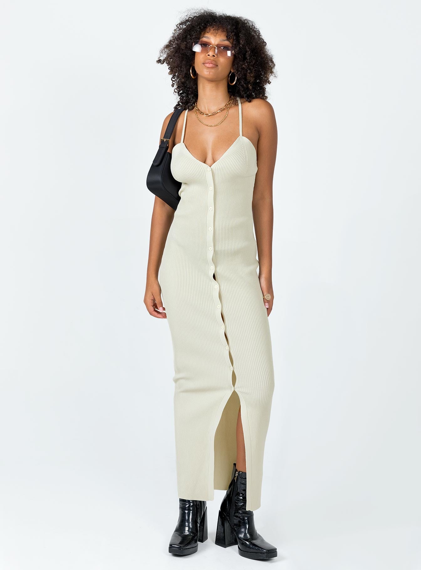 product Princess Polly Asymmetric Neckline  Casa Maxi Dress Cream