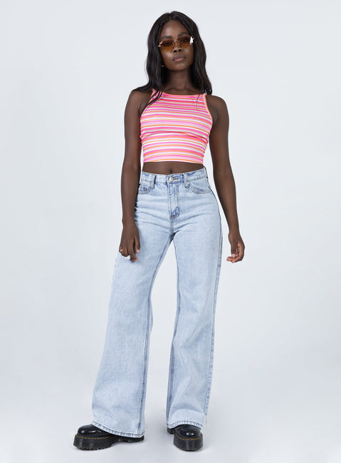 front view of model wearing Princess Polly Dilan Top Multi 