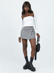 product Not Going Home Mini Skirt Grey Princess Polly  Mini Skirts 