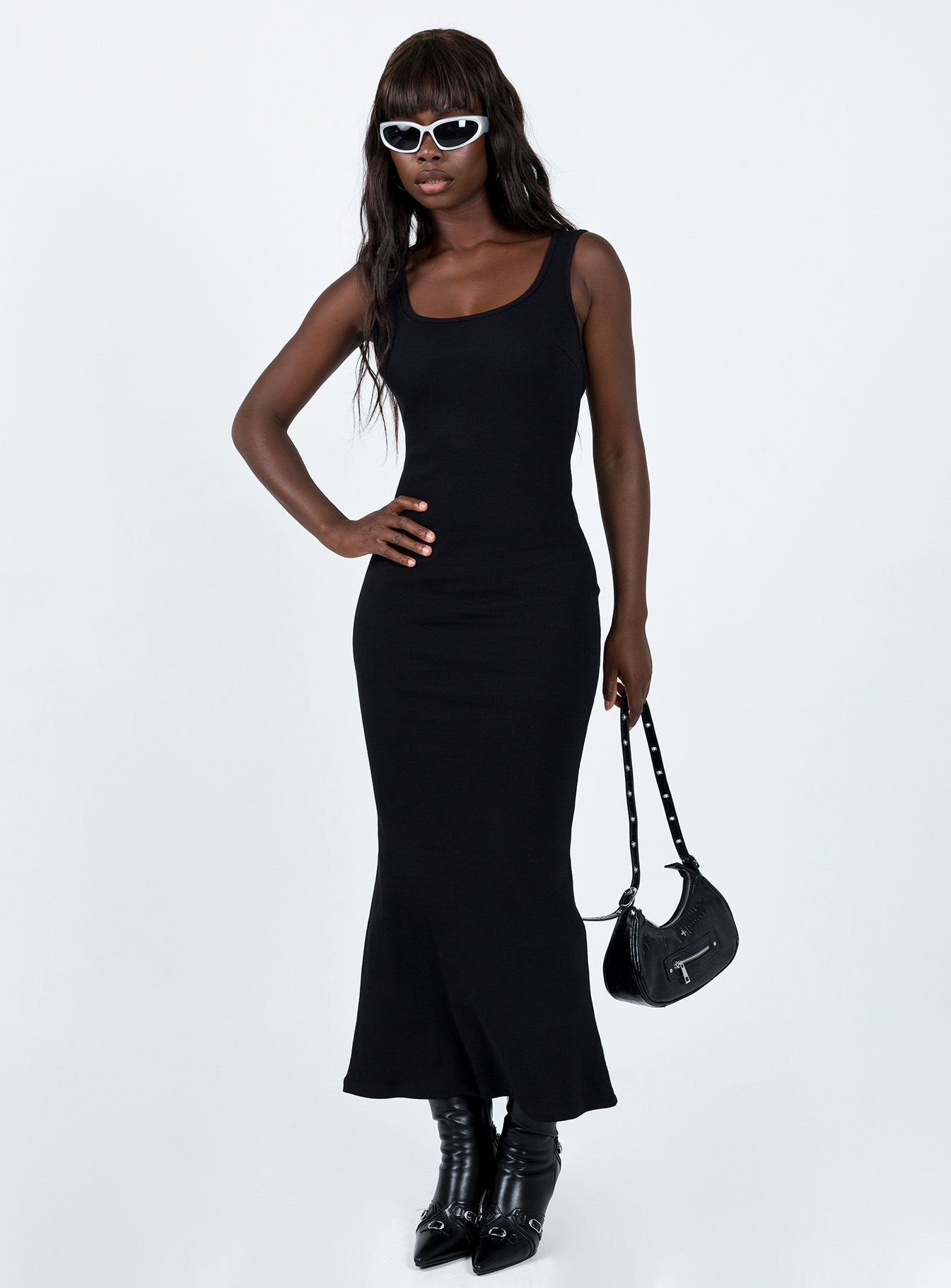 product Princess Polly Crew Neck  Smythe Maxi Dress Black