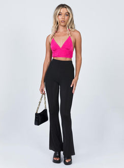 front view of model wearing Princess Polly Megan Top Pink 