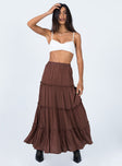 product Miriah Maxi Skirt Brown Princess Polly  Maxi 